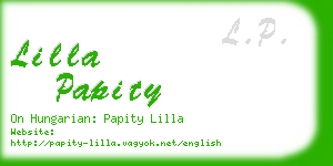 lilla papity business card